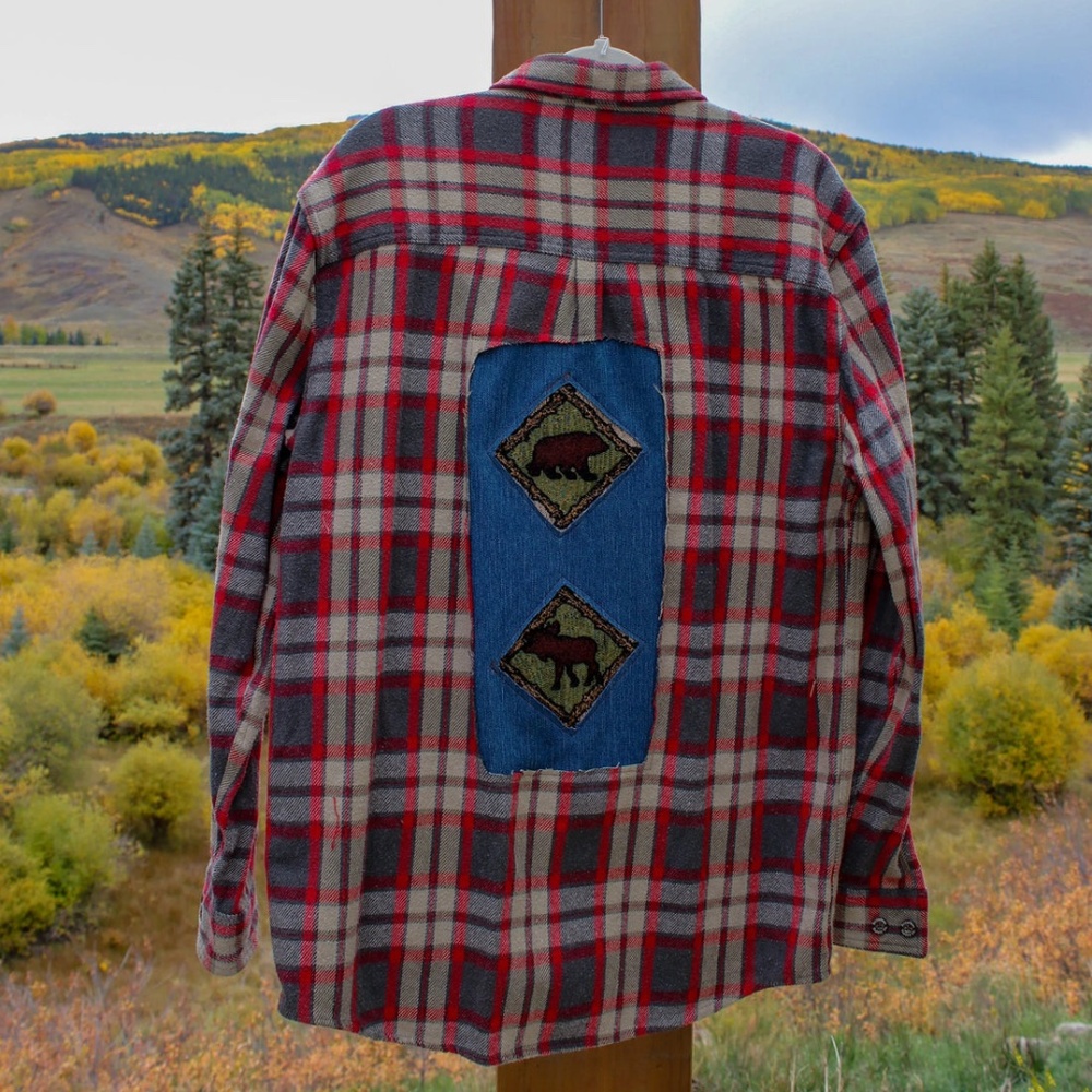 “Plaid for the Pines” – Upcycled Stillwater Supply Flannel
